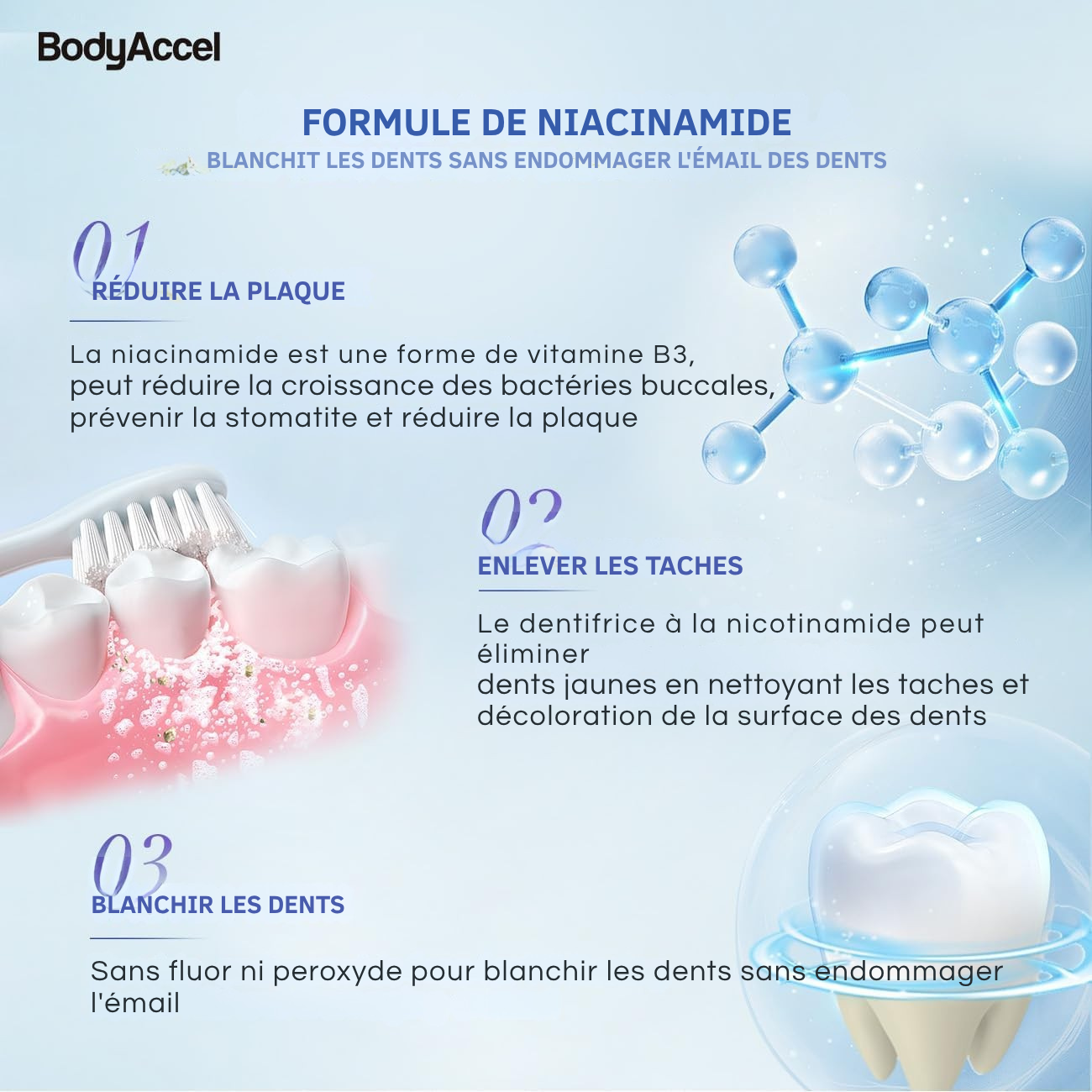 🦷DENTIFRICE BLANCHISSANT AU NIACINAMIDE 100% APPROUVÉ✅