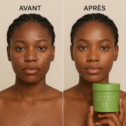 ✨ Masque Moussant Purifiant à l’Argile & Basilic Sacré 🌿🫧