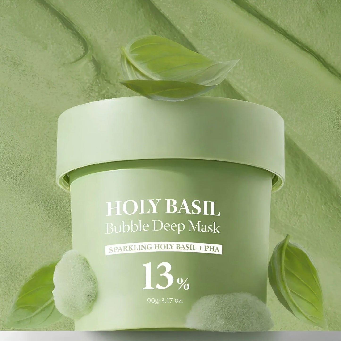 ✨ Masque Moussant Purifiant à l’Argile & Basilic Sacré 🌿🫧
