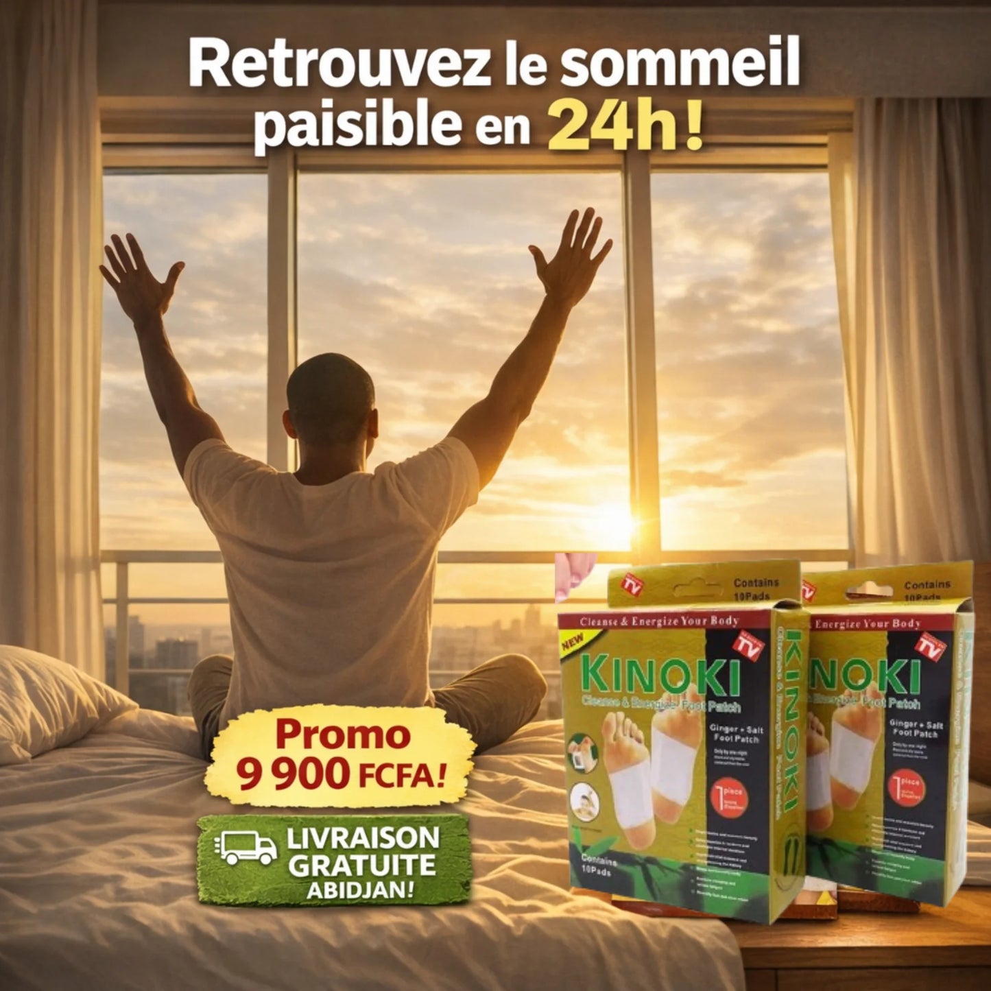 🌿 Patch Kinoki Détox – Élimine les toxines pendant votre sommeil 🌙