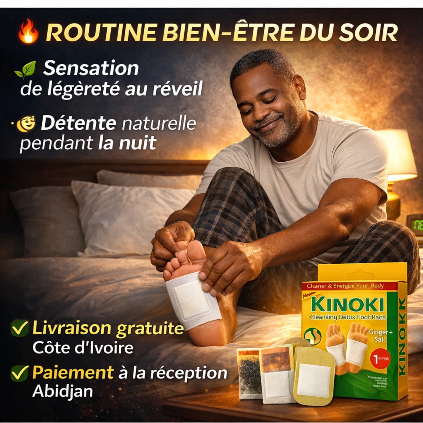 🌿 Patch Kinoki Détox – Élimine les toxines pendant votre sommeil 🌙