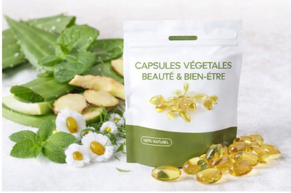 CAPSULES VÉGÉTALES BEAUTÉ & BIEN-ÊTRE – ÉCLAT, VITALITÉ & FORME NATURELLE 💛